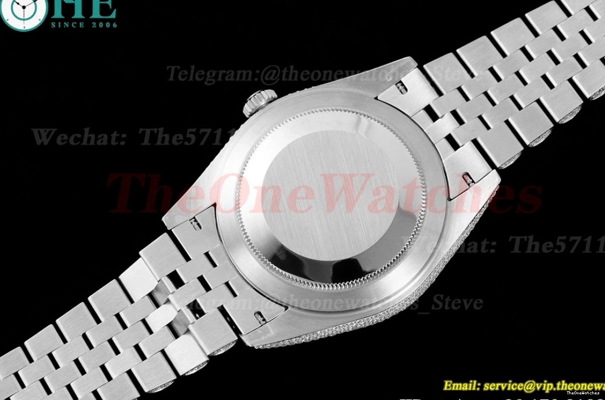 Diamonds A2824 SS GMF Datejust 41mm 904L SS Full Dia Stk 0223